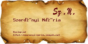 Szerényi Mária névjegykártya